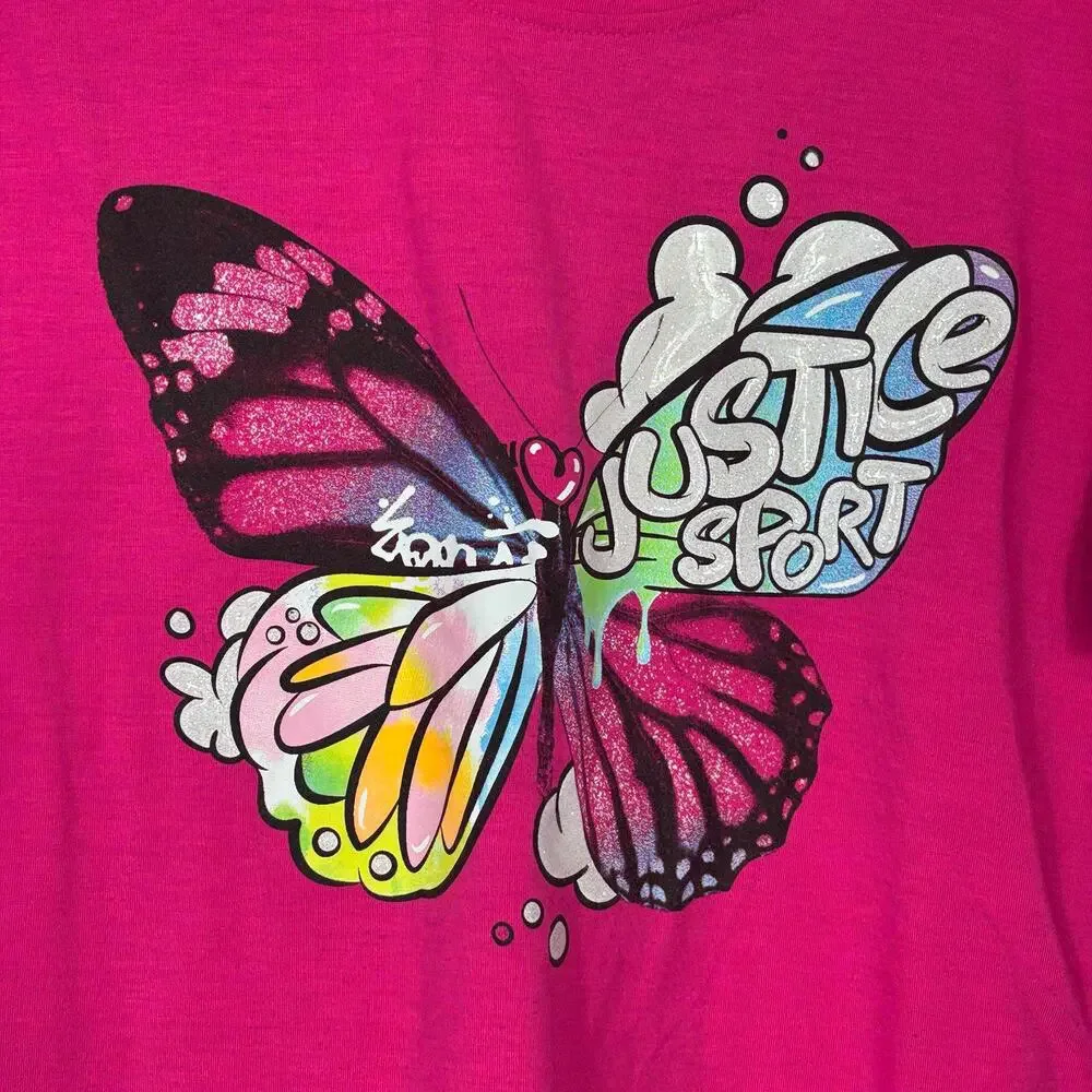 Justice Sport Butterfly Graphic T-Shirt XL